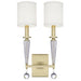 Paxton 2 Aged Brass Sconce