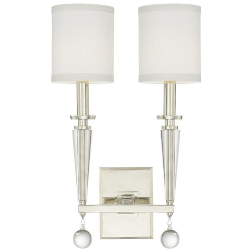 Paxton 2 Light Polished Nickel Sconce