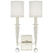 Paxton 2 Light Polished Nickel Sconce