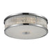 Amersham 4-Light Flush Mount in Chrome with Clear Glass Rod Diffuser