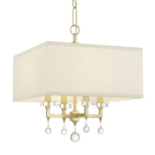 Paxton 4 Light Aged Brass Mini Chandelier