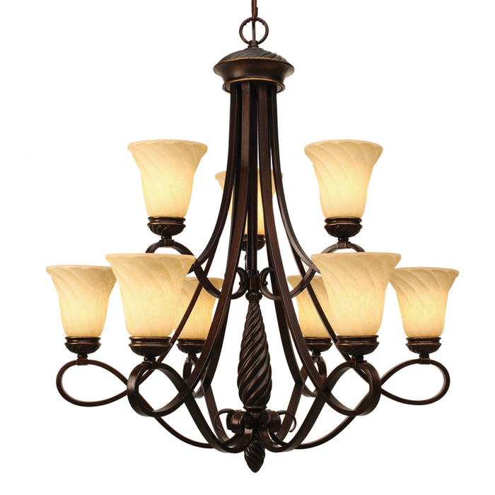 Torbellino 2 Tier - 9 Light Chandelier