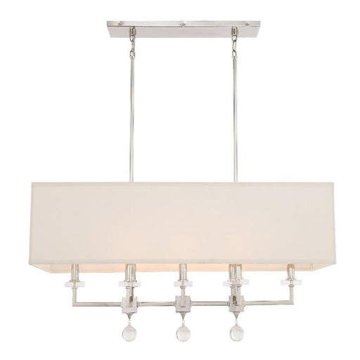 Paxton 8 Light Polished Nickel Linear Chandelier