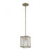 Ridley 1-Light Mini Pendant in Aged Silver with Oval Glass Rods