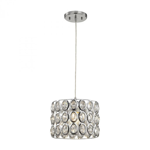 Tessa 1-Light Mini Pendant in Polished Chrome with Clear Crystal