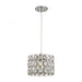 Tessa 1-Light Mini Pendant in Polished Chrome with Clear Crystal