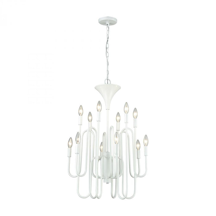 Decatur 12-Light Chandelier in Matte White