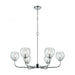 Emory 6-Light Chandelier in Polished Chrome with Clear Blown Glass