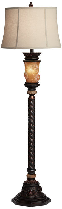 FL-Poly pine cone glow floor lamp