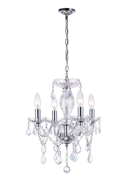 4 Light Up Chandelier with Chrome finish