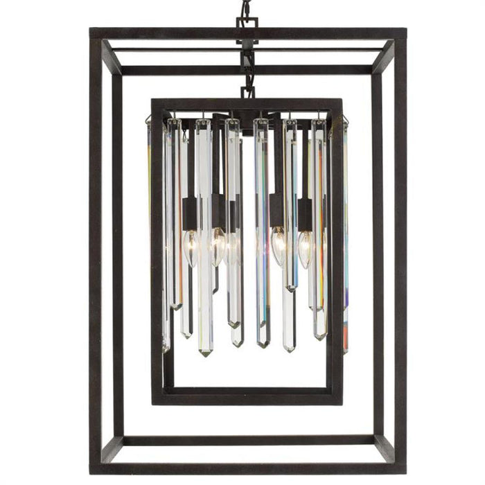 Hollis 6 Light Forged Bronze Chandelier