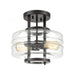 Rover 2-Light Semi Flush Mount in Oil Rubbed Bronze with Clear Glass