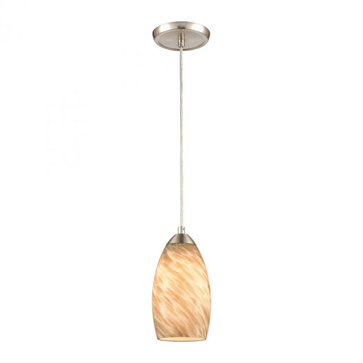 Evening Sky 1-Light mini pendant in  Satin Nickel