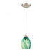 Caress 1-Light mini pendant in  Satin Nickel