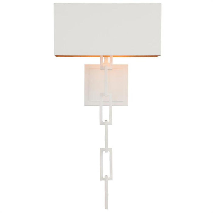 Brian Patrick Flynn for Crystorama Alston 2 Light Matte White & Antique Gold Sconce