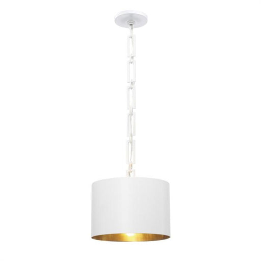 Brian Patrick Flynn for Crystorama Alston 1 Light Matte White & Antique Gold Mini Chandelier