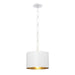 Brian Patrick Flynn for Crystorama Alston 1 Light Matte White & Antique Gold Mini Chandelier