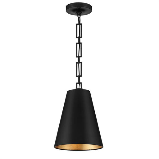 Brian Patrick Flynn for Crystorama Alston 2 Light Matte Black & Antique Gold Chandelier