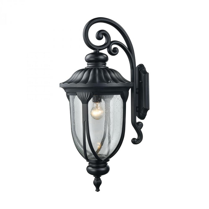 Derry Hill 1-Light Outdoor Wall Lamp in Matte Black