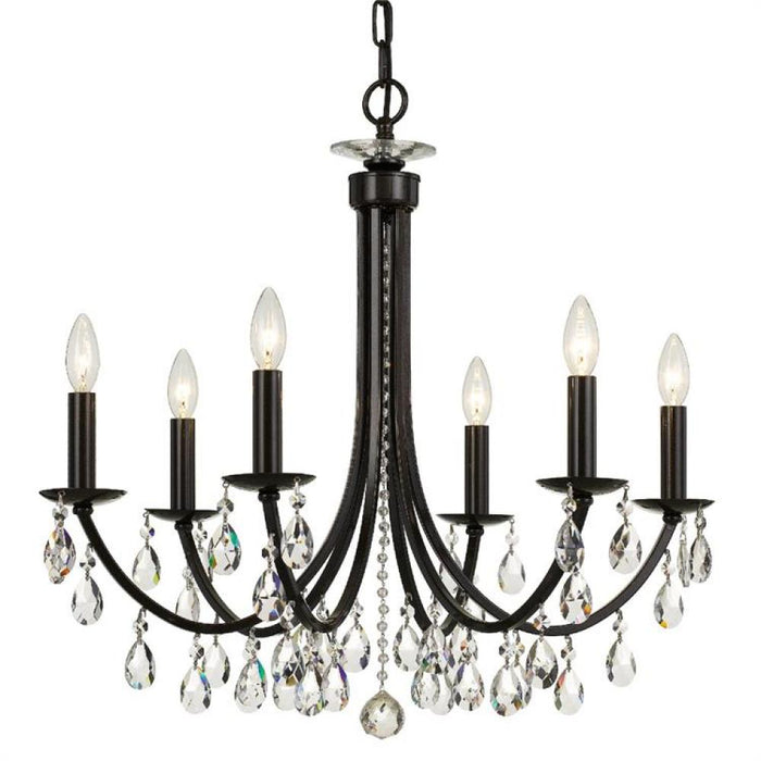 Bridgehampton 6 Light Crystal Vibrant Bronze Chandelier