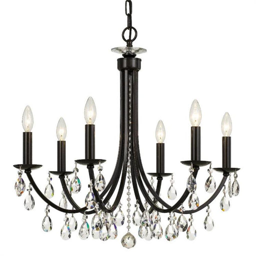 Bridgehampton 6 Light Swarovski Crystal Gold Chandelier