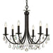 Bridgehampton 6 Light Crystal Bronze Chandelier