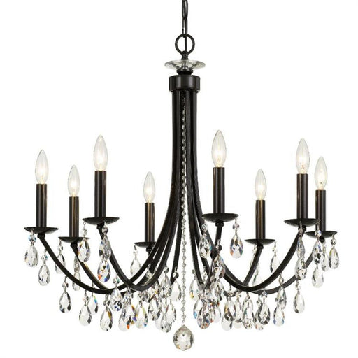 Bridgehampton 8 Light Swarovski Crystal Gold Chandelier