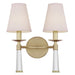 Baxter 2 Light Antique Gold Sconce