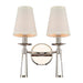 Baxter 2 Light Polished Nickel Bronze Sconce