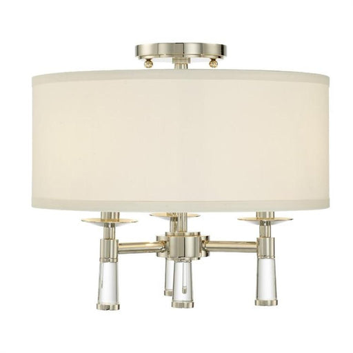 Baxter 3 Light Polished Nickel Ceiling Mount