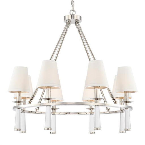 Baxter 8 Light Polished Nickel Chandelier