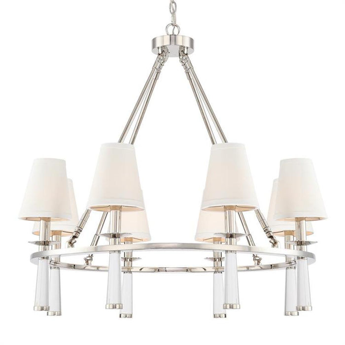 Baxter 8 Light Polished Nickel Chandelier