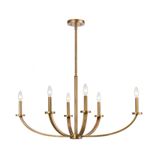 Erindale 6-Light Island Light in Natural Brass