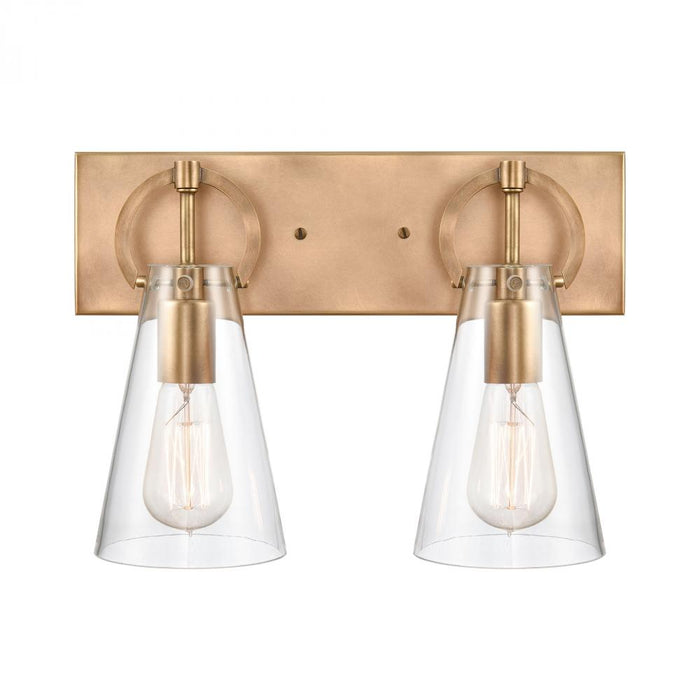 Gabby 2-Light vanity light in  Natural Brass