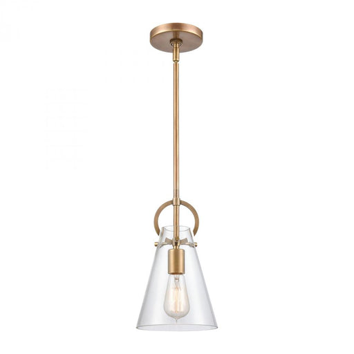 Gabby 1-Light mini pendant in  Natural brass