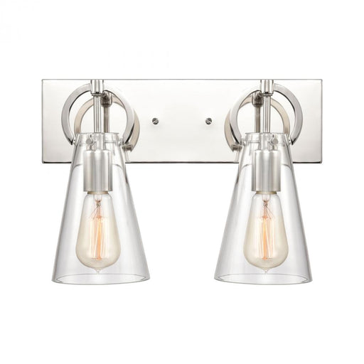 Gabby 2-Light vanity light in Polished Nickel