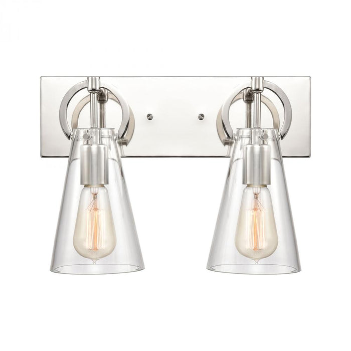 Gabby 2-Light vanity light in  Polished Nickel