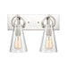 Gabby 2-Light vanity light in  Polished Nickel