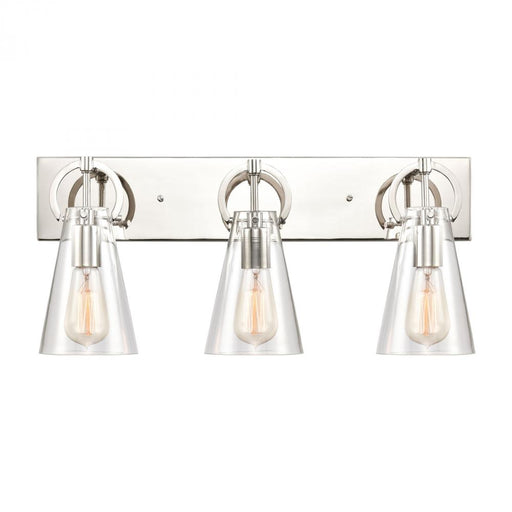 Gabby 3-Light vanity light in  Polished Nickel