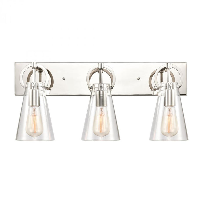 Gabby 3-Light vanity light in  Polished Nickel