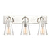 Gabby 3-Light vanity light in  Polished Nickel