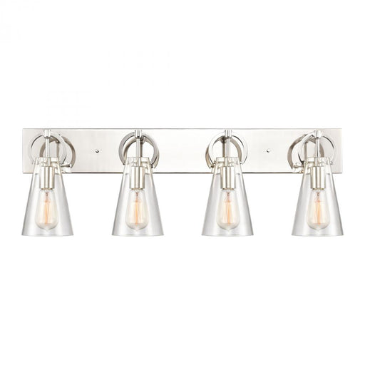 Gabby 4-Light vanity light in Polished Nickel