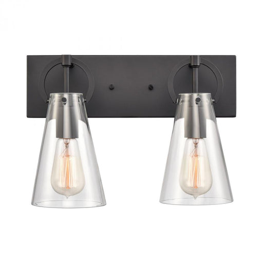 Gabby 2-Light vanity light in  Matte Black