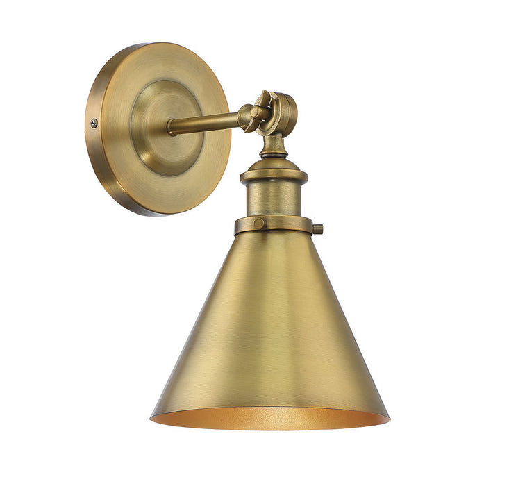 Glenn 1 Light Warm Brass Wall Sconce