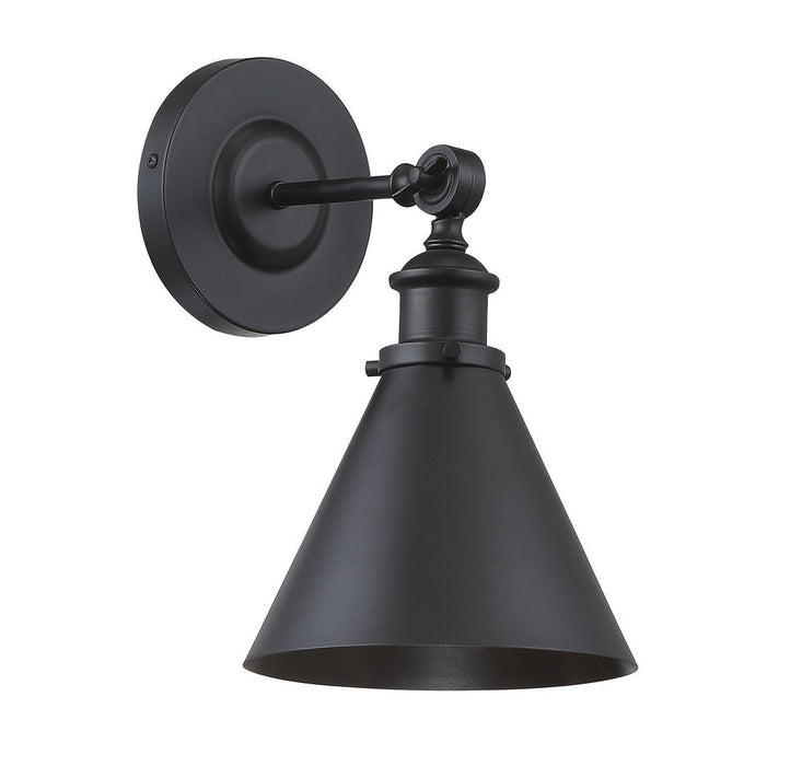 Glenn 1 Light Black Wall Sconce