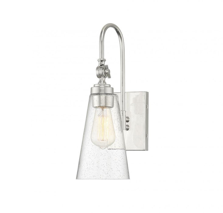 York 1 Light Polished Nickel Sconce