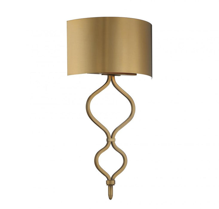 Como 1 Light Warm Brass Sconce