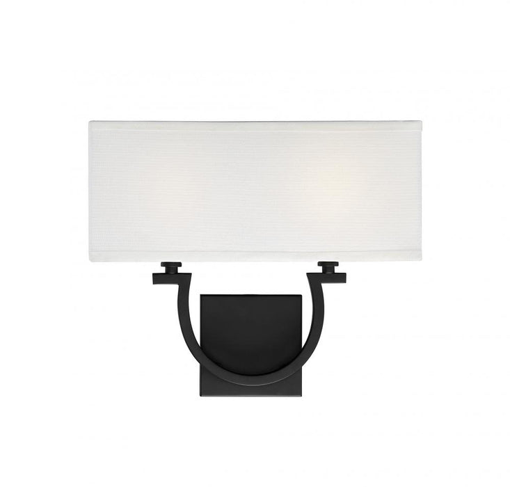 Rhodes 2 Light Matte Black Sconce