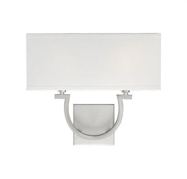 Rhodes 2 Light Satin Nickel Sconce