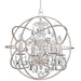 Solaris 4 Light Clear Crystal Silver Mini Chandelier